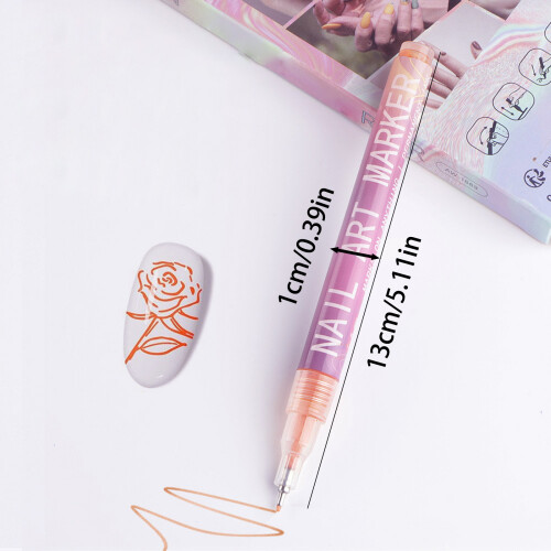 12-teilige Nail-Art-Stift-Kollektion mit 2
