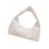 Contemporary Dumpling Shaped Moon PU Purse Compact-White 1