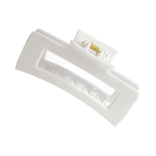 Thick Hair Silicone Claw Clip Secure Hold Lightweight-White