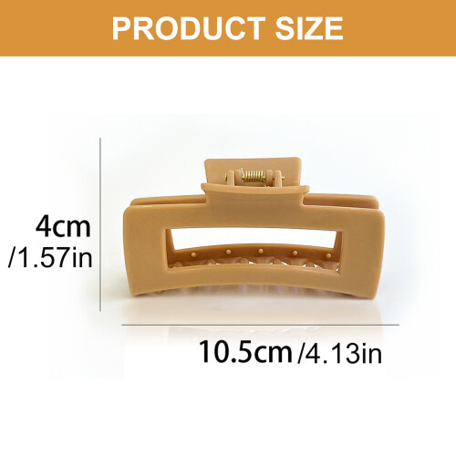 Thick Hair Silicone Claw Clip Secure Hold Lightweight-White 2