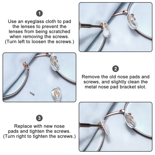 Coussinets de nez ergonomiques pour lunettes, pièces de 2