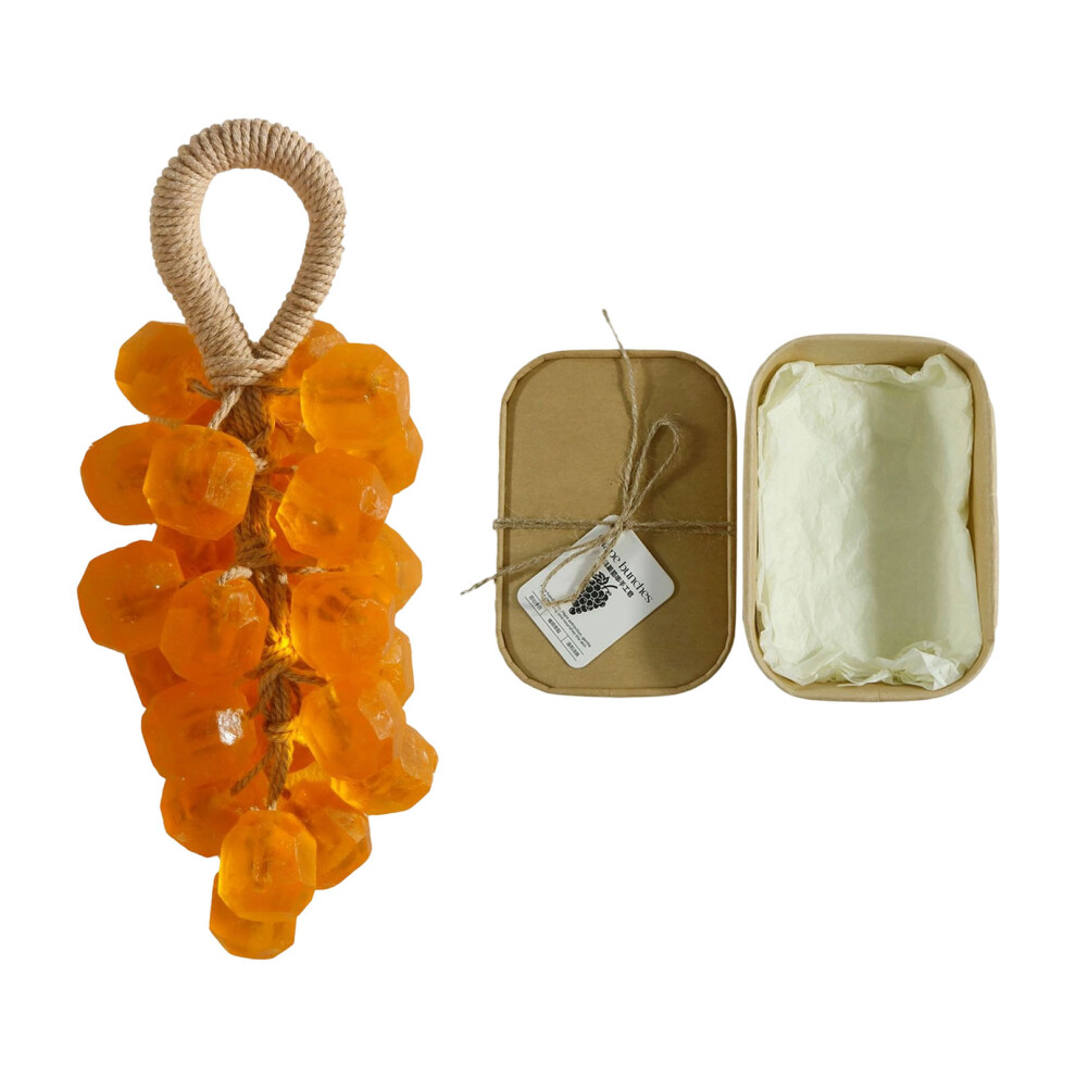 Crystal Grape Design Bath Soap Durability Rope Hanging-marigold