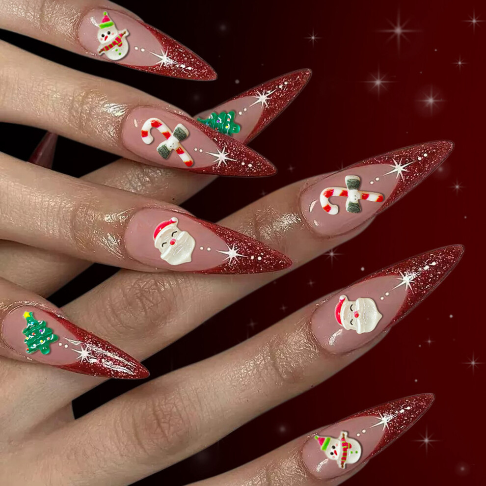 Christmas Scintillate Fraudulent Hoofs 24 Divisions Santa Plan