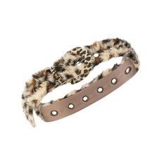 Ceinture large motif léopard des années 2000, longueur réglable,