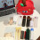 Reise-Make-up-Tasche, großes-Gelber karierter Apfel 4