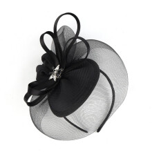 Dark Mesh Hairpiece Rhinestones Decoration For Bridal Party
