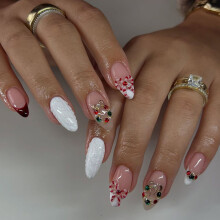 Festive Season Reusable Artificial Nail With Gel Glues-BKS3605