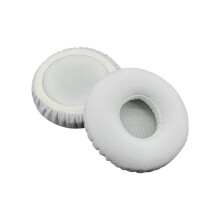 1Pair Ear Pad Replacement Protein Leather-White protein skin