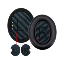 Oorkussen Zacht Lamsleer Oorkussens Voor QC25 QC15 QC2 AE2-Zwart
