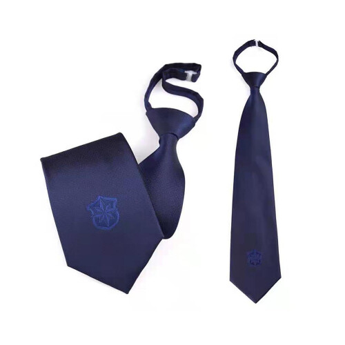 Comfortable Security Guard Tie NonSlip Clip Polyester Fabric