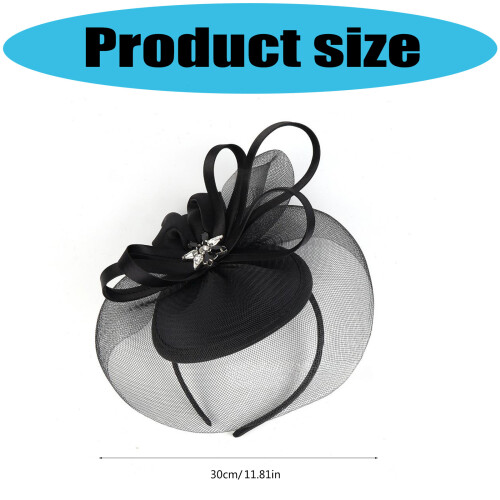 Zarter Fascinator-Haarschmuck mit dunklen Details, 2