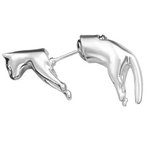 Boucles d'oreilles chats respectueuses de la peau-Argent