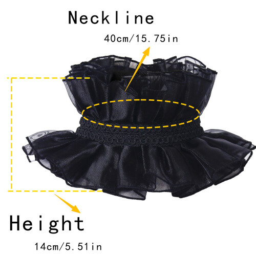 Victorian Lace Ruffle Collar Renaissances False Collar Decoative 2