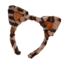 Stijlvolle pluche haarband Luipaardpatroon Kattenoor
