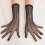 Stretchable Rhinestones Gloves Lace Fishnet Design Breathable 5