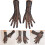 Stretchable Rhinestones Gloves Lace Fishnet Design Breathable 2