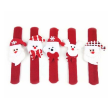 Weihnachtliche Klatscharmbänder, festliche Klatscharmbänder mit 3D-Weihnachtsmann-, Schneemann- und Rentiermotiv, wiederverwendbare Gastgeschenke