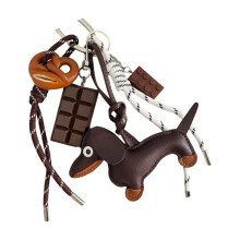 Stylish Dachshund Keychain Pendant Purse-Dachshund dog chocol