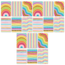 Diverse blanco notitiekaartjes, antistress sensorische strips en angststickers, voor dagelijks gebruik en speciale gelegenheden.