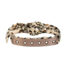 2000s Faux Furs Leopard Pattern Waist Belt Adjustable Waistband