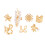 Nauticals Inspired Stackable Rings Set With-Gold-color 1