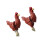 Adorable Poultry Theme Tiny Earrings Smooth Polished-Red 1