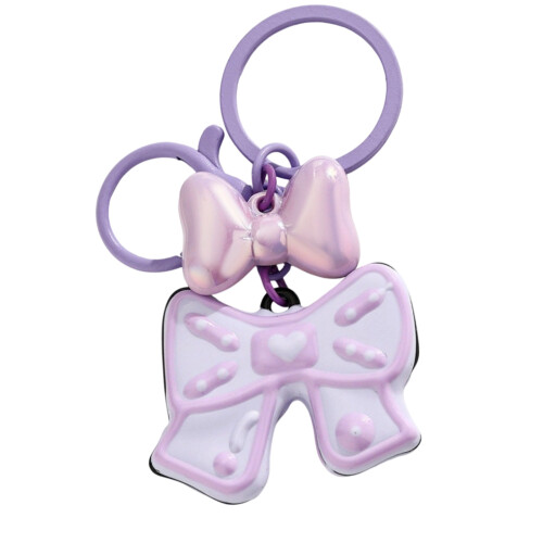 Lightweight Candy Color Bowknot Keychain User Friendly-Purple