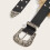 PU-leer patchwork riem met nepbont mode taille cincher pin 4