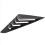 Rear Side Window Louvers, Scoop Louvers Cover Blin 7