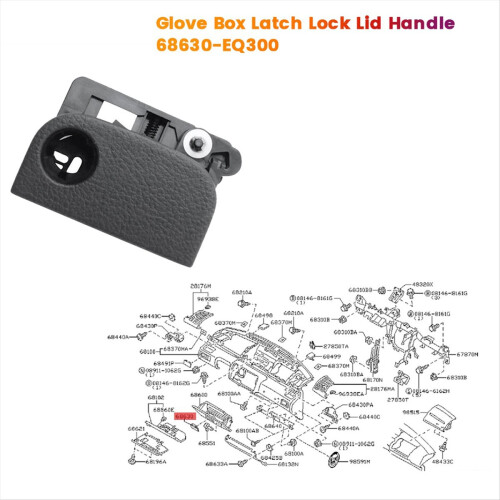 Car Glove Box Latch Lock Lid Handle 68630-EQ300 fo 2