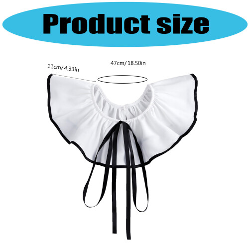 Detachable Collar Adjustable Neck Wrap Decorative Faux Collar 2