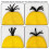 Zacht gebreide gele randloze hoed 6PCS elastische 4
