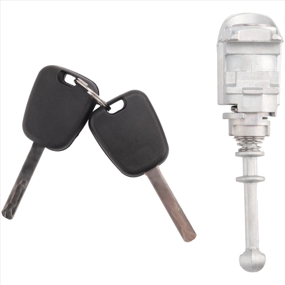 Front Left Door Lock Cylinder With 2 Keys For 407 Silver 4853281485433