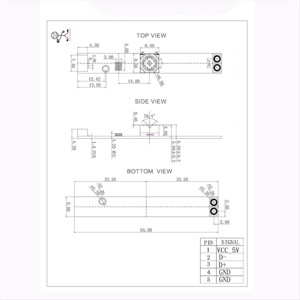 13Mp 4K Usb Camera Module Ov13b10 Distortion-Free/ Black 4851636073724