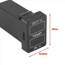 Car Interior and Exterior Temperature Display Dual
