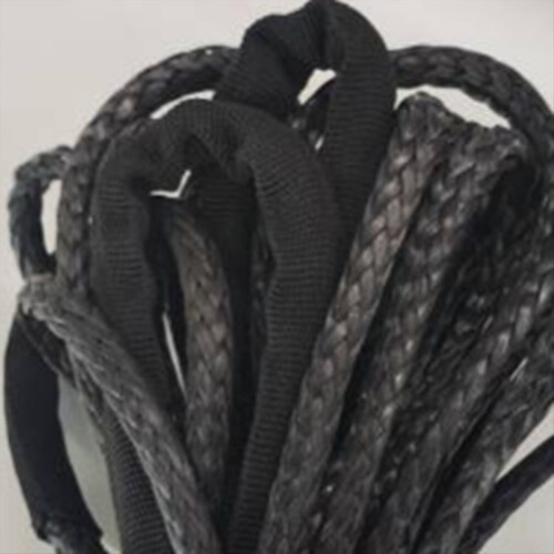 Synthetic Winch Rope Kit, Hook, Safety Pull Strap, 2