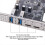 PCI-E to USB 3.2 Expansion Card 5Gbps PCIE Adapter 4
