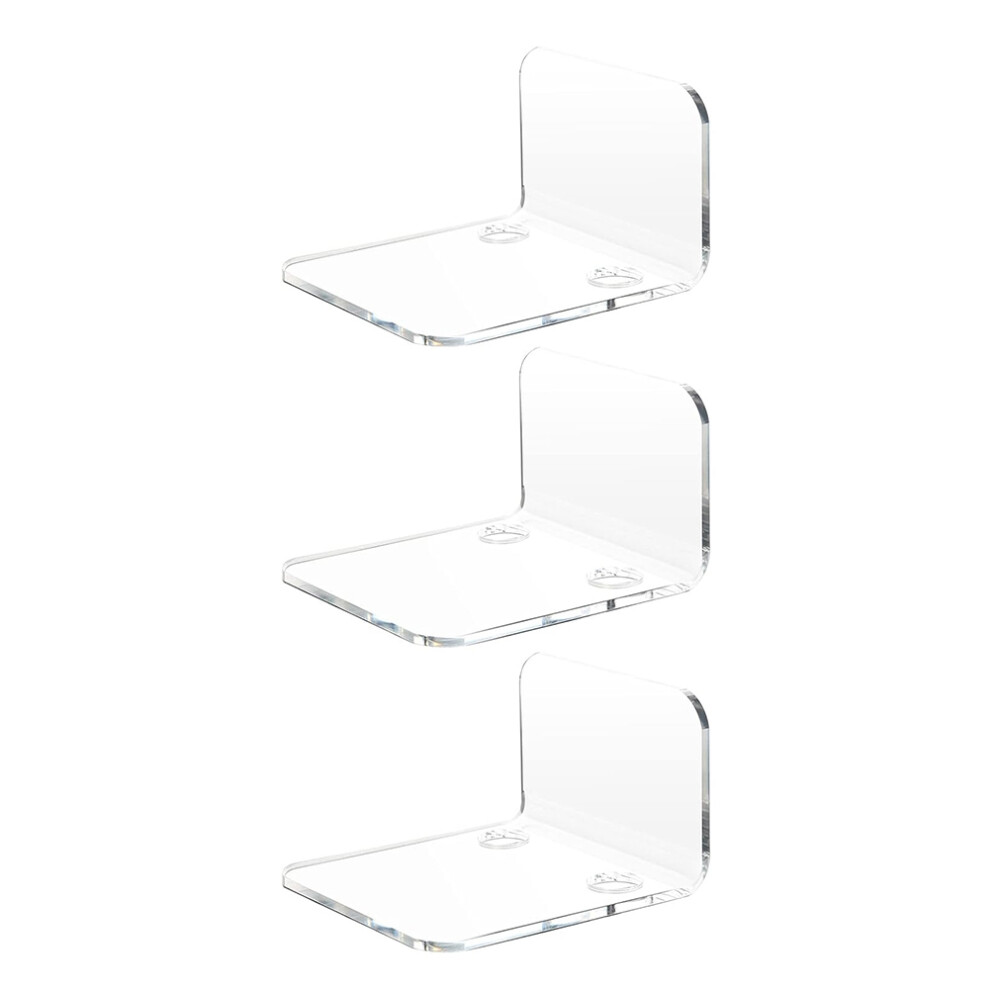 Acrylic Floating Wall Shelves Set Of 3 For Securit 4853281435841