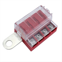 Ocean Battery Terminal Block 4-Way Red Fuse for RV