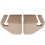 1Pair Middle Row Left Seat Rail Bracket Cover for 1