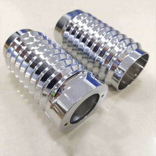 Chrome Retro Fork Boot Slider Covers for Tour Road 2