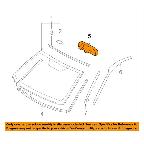 Car Interior Rear View Mirror Manual Dim Reversing 1