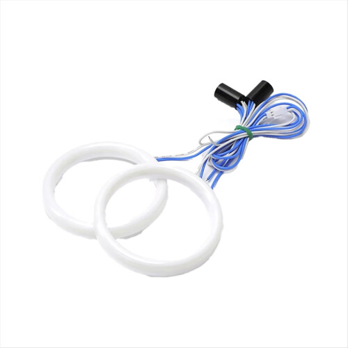 2Pcs Car Ring Angel Eyes LED 60MM White Light Wate 1