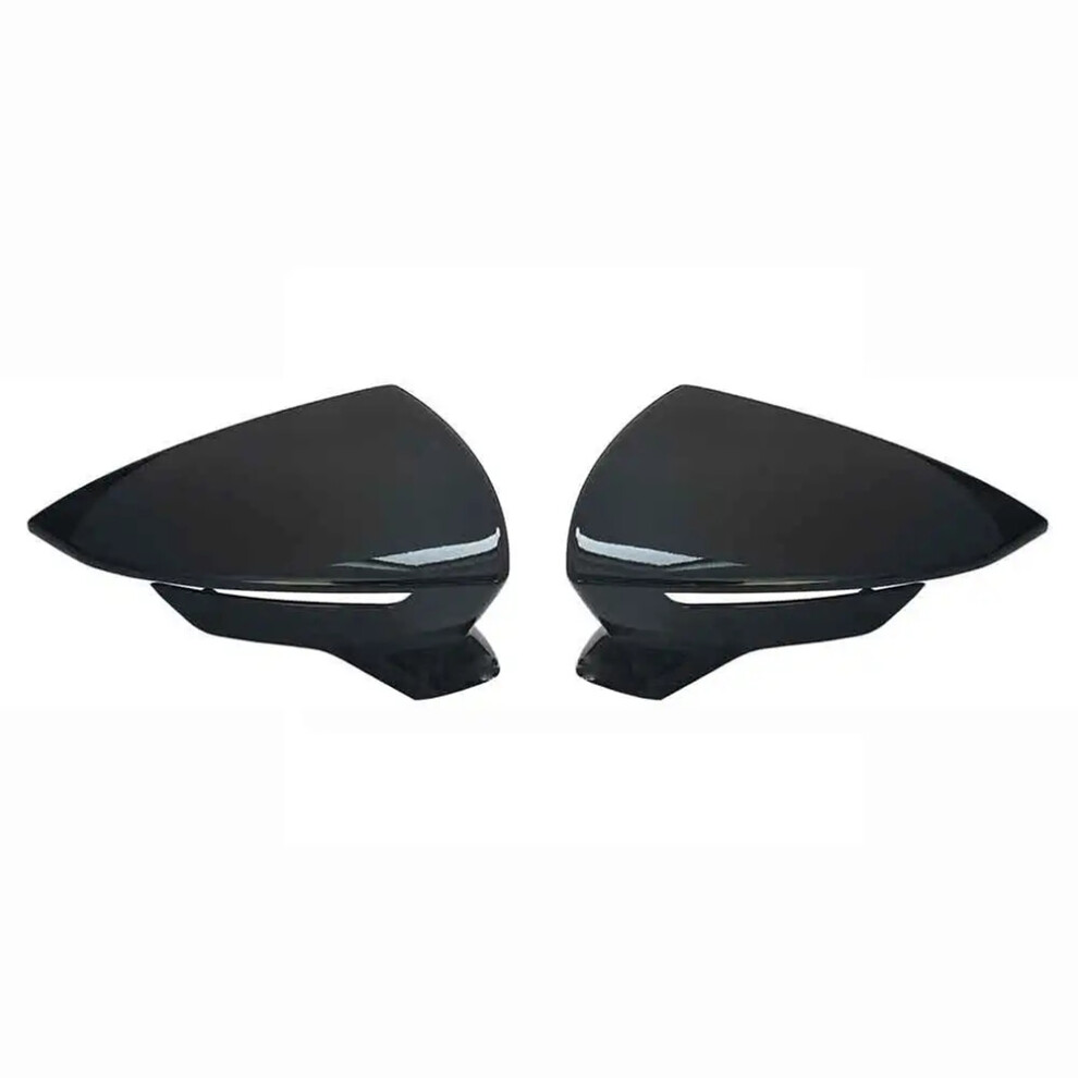Gloss Side Door Wing Mirror Caps Rearview Ca Black 4853538358145