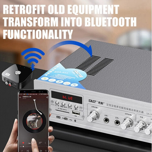 NFC Bluetooth 5.3 Audio Receiver 3.5mm AUX Stereo 2