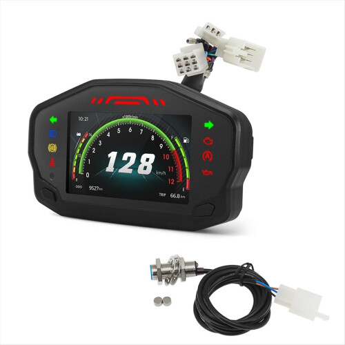 AD Universal Dashboard Tachometer LCD Digital 1200