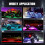 8 Pods RGB LED Rock Lights Kit Underglow Multicolo 10