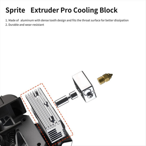 5Pcs Cooling Block for Sprite Extruder 3D Printer 2