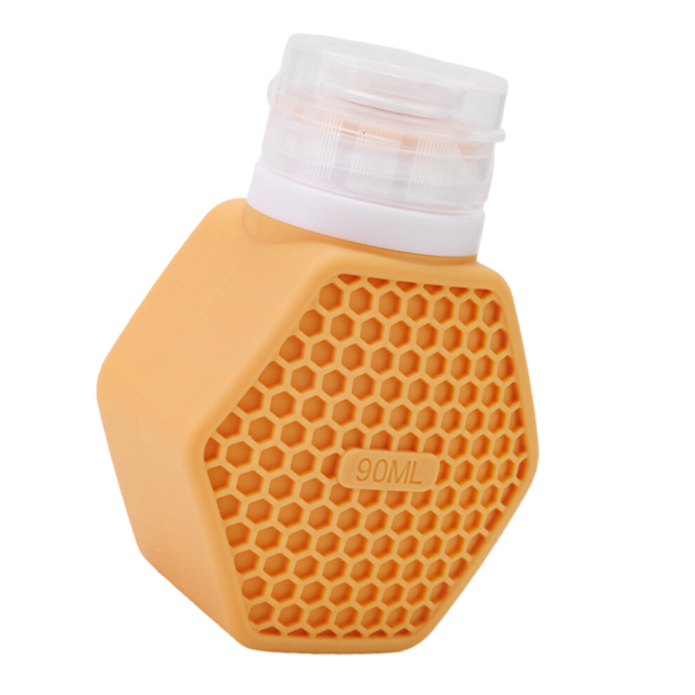 Orange Silicone Travel Cosmetic Lotion Dispenser Leakproof