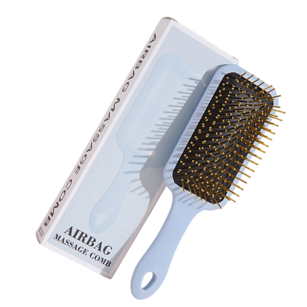 Unisex Blue Styling Square Hair Comb For Gentle Detangling And Scalp